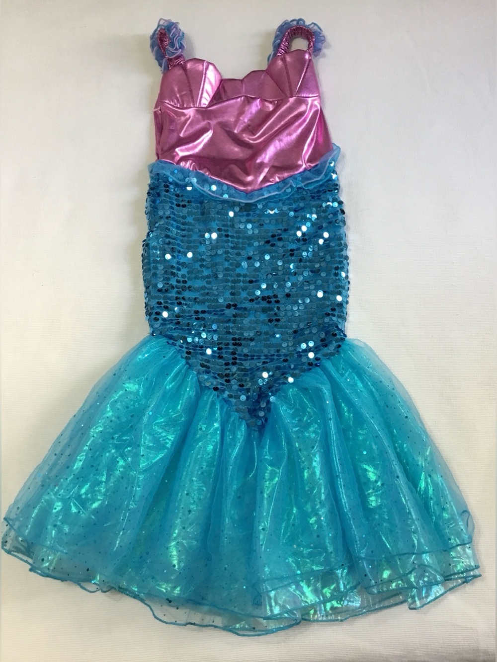 Girls Pink and Blue Mermaid Costume Dress - K809